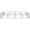 Dog Kennel Black 172.2 ft² Steel