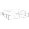 Dog Kennel Silver 172.2 ft² Steel