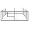 Dog Kennel Silver 86.1 ft² Steel