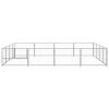 Dog Kennel Silver 172.2 ft² Steel