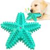 Dog Chew Toys, Natural Rubber Starfish-Shaped Dog Toys, Interactive Treats, Squeaky Dog Toothbrush Cleaner Teething Toys, Outdoor Puzzle Training Toy