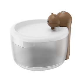 Little Bear Wireless Water dispenser, Cat Intelligent Sensing Water dispenser, Filter Silent Water Feeder, Pet Supplies Wholesale (Specifications: Little Bear Wireless Water Dispenser - Brown)