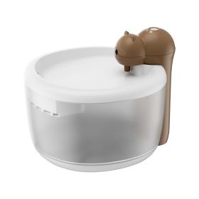 Aiwo wireless water dispenser, cat intelligent water dispenser, induction filtration water feeder, one piece wholesale, cross-border (colour: Little Bear Wireless Water Dispenser - Brown)