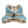 Step-In Denim Dog Harness - Beige Plaid