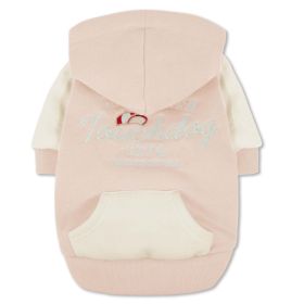 Touchdog 'Heritage' Soft-Cotton Fashion Dog Hoodie (Color: Pink)