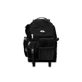 Unisex Deluxe Backpack On Wheels 13.5"x 18.5"x 7" (actual_color: black)