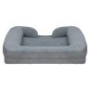 Pet Dog Bed Soft Warm Plush Puppy Cat Bed Cozy Nest Sofa Non-Slip Bed Cushion Mat Removable Washable Cover Waterproof Lining For Small Medium Dog